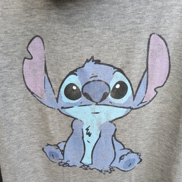 Disney Gray Lilo & Stitch Hoodie Sweatshirt NWOT - Picture 5 of 7